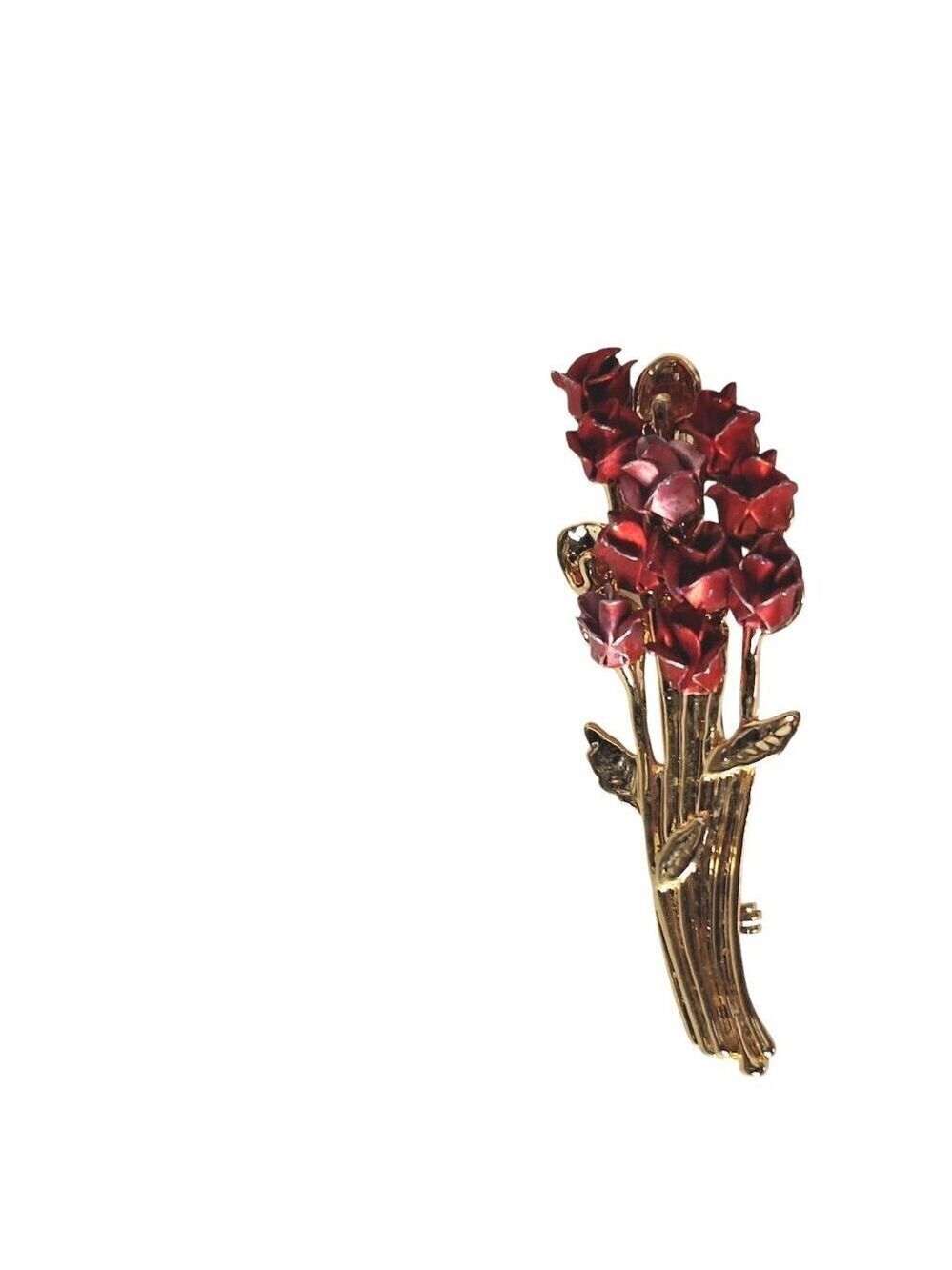 Joseph Warner Rose Bouquet Brooch Vintage Jewelry